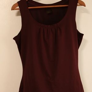 REI burgundy polyester / cotton tank top